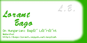 lorant bago business card